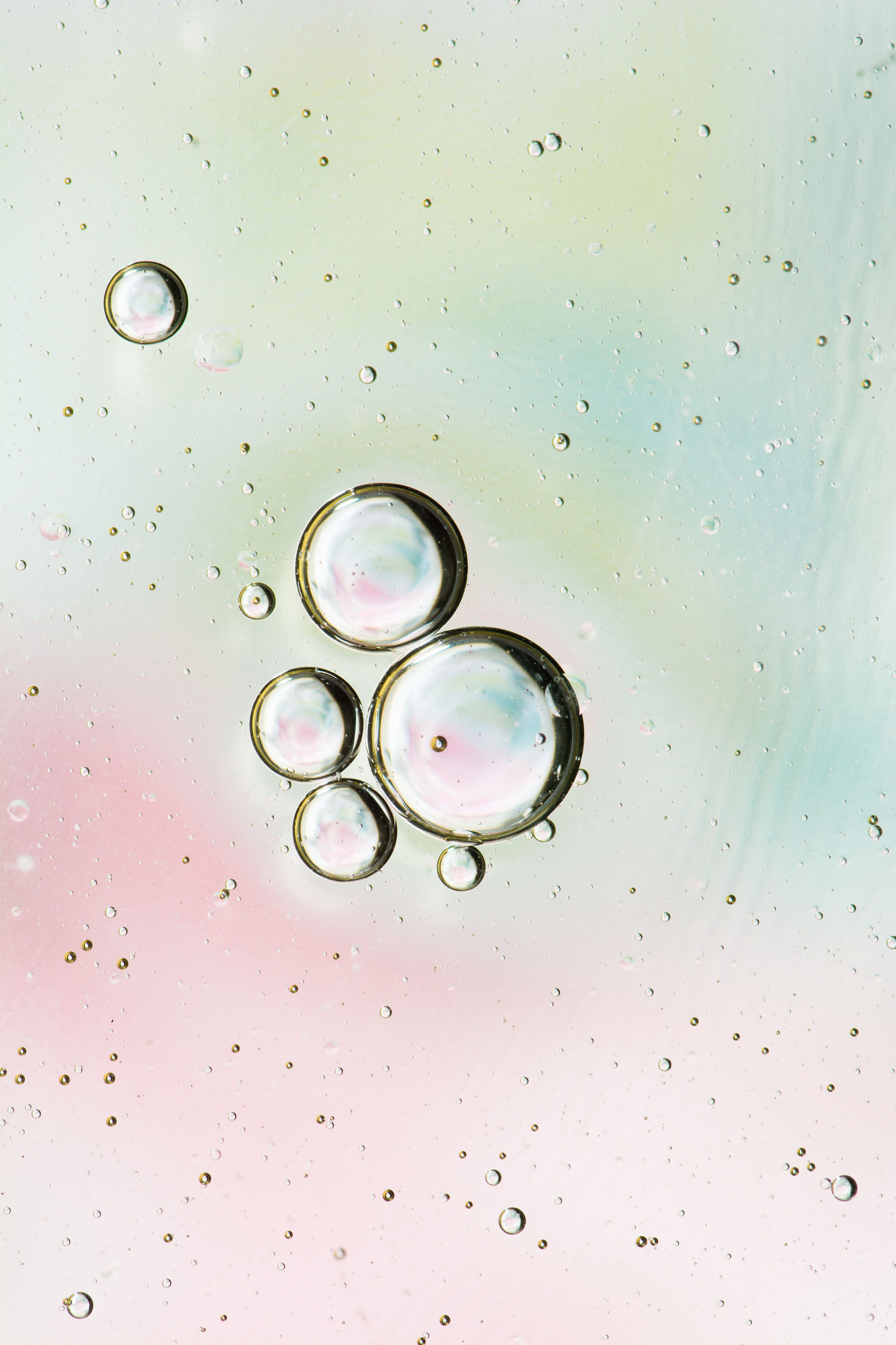 Bubbles on glass